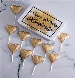 Personalised Glitter Birthday Chocolate Lolly Tin