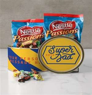 Personalised Duper Dad Chocolate Passions Tin