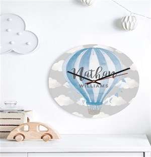 Personalised Blue Balloon Clock