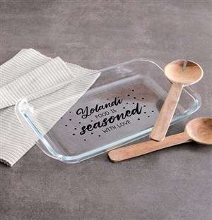 Personalised Seasoned With Love Cooking Dish