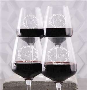 Personalised Couples Wine Glass Set