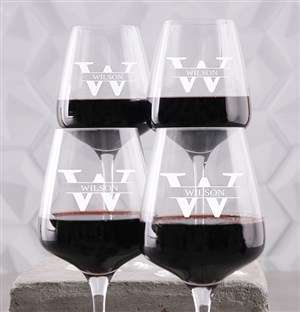 Personalised Surname Wine Glass Set