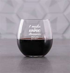 Personalised Superpower Stemless Wine Glass