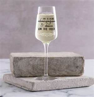 Personalised On The Table Single Champagne Glass