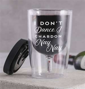 Personalised Chardon Nah Nah Travel Wine Glass