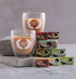 Personalised Monogram Double Wall Mug Set