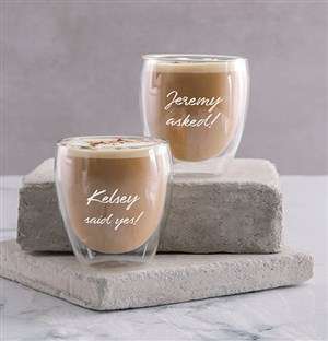 Personalised Said Yes Double Wall Mug Set