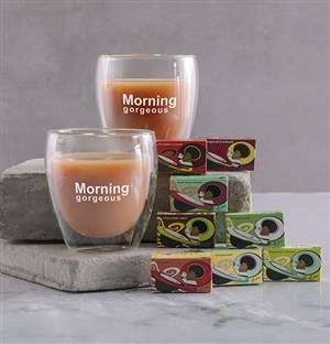 Personalised Morning Double Wall Mug Set