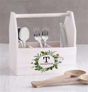 Personalised Floral Utensil Holder