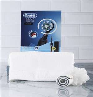 Black And White Stylish Bath Set