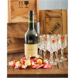 KWV Liqueur Wine and Delicious Chocolates