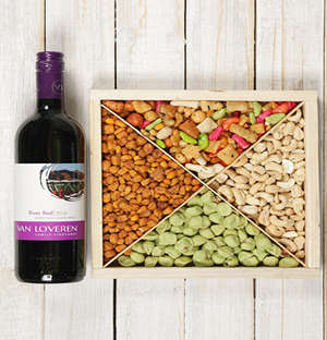 Spicy Snacks and Red Wine Hamper