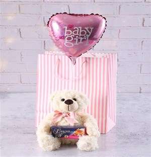 Its a Girl Teddy and Nougat Gift Hamper