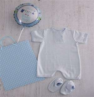 Baby Boy Baby Grow and Booties Set
