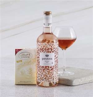 Blushing Wine and Lindt Choc Duo