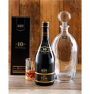Bohemia Crystal Decanter with KWV 10yr