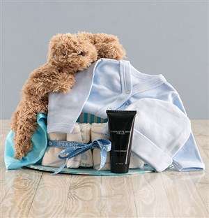 Some Bunny Loves Mommy and I Blue Nappy Cake