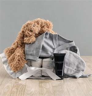 Grey Some Bunny Loves Mommy and Me Nappy Cake