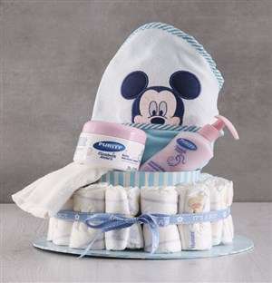 Mickey Mouse Bathtime Nappy Cake