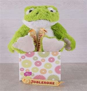Green Frog and Toblerone Box