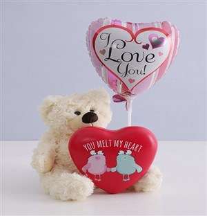Melt My Heart Teddy and Heart Tin