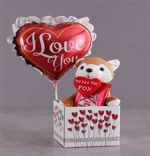 Fox And Balloon Box Hamper