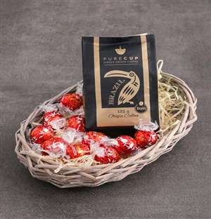 Coffee and Lindt Red Basket