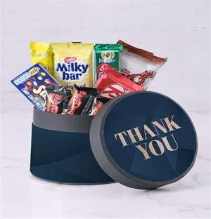 Thank You Blue Hat Box