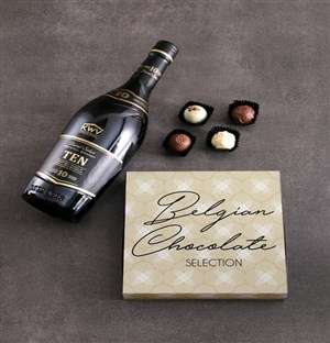 KWV Brandy and truffle box