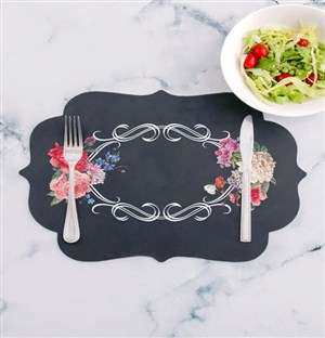 Floral Chalk Board Placemat