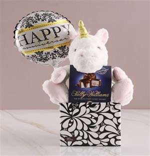 Unicorn In Box With Balloon