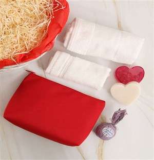 Red Hot Love Bathtime Gift Basket