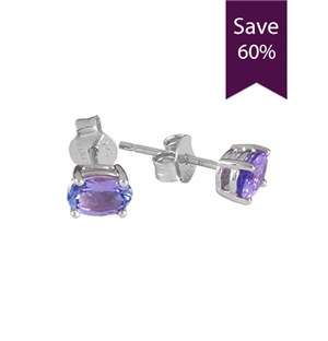 Sterling Silver 1.01ct Tanzanite Earrings