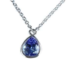 Sterling Silver Tanzanite Necklace 0.75ct