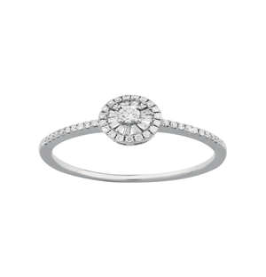 Circular Diamond Engagement Ring
