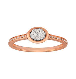 9kt Rose Gold Diamond 0,21ct Ring