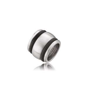 Save Brave Black Plated Stainless Steel Bead
