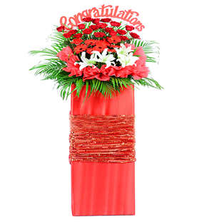Grand Opening Flowers Red Celebration