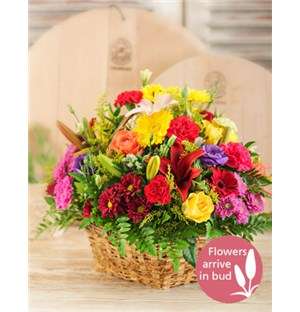 SGNETA23 Basket of Bright Country Flowers