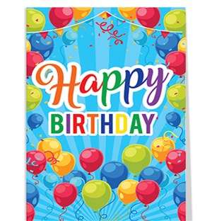 Shell Happy Birthday Balloons Card