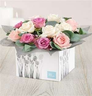 Shell Pastel Roses Box