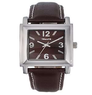 Tomato Gents Square Brown Watch