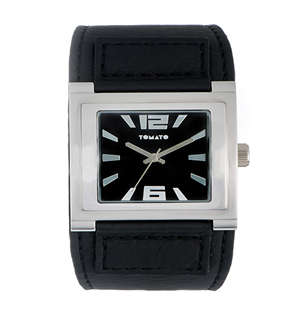 Black Square Tomato Gents Watch