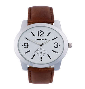 Tomato Gents Brown and Silver Watch