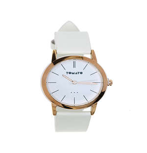 White and Rose Gold Tomato Ladies Watch