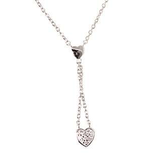 Sterling Silver Open Heart Necklace