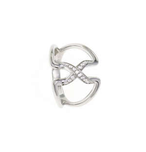 Sterling Silver Open Design Cubic Ring