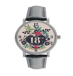 Personalised Ladies Floral Birthday Watch