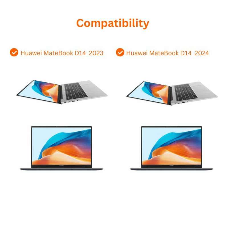 Protective Laptop Case for Huawei MateBook D14 2023- Transparent