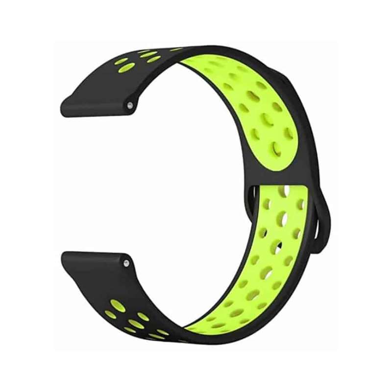Killer Deals 20mm Samsung Gear Sport silicone strap - Black & green
